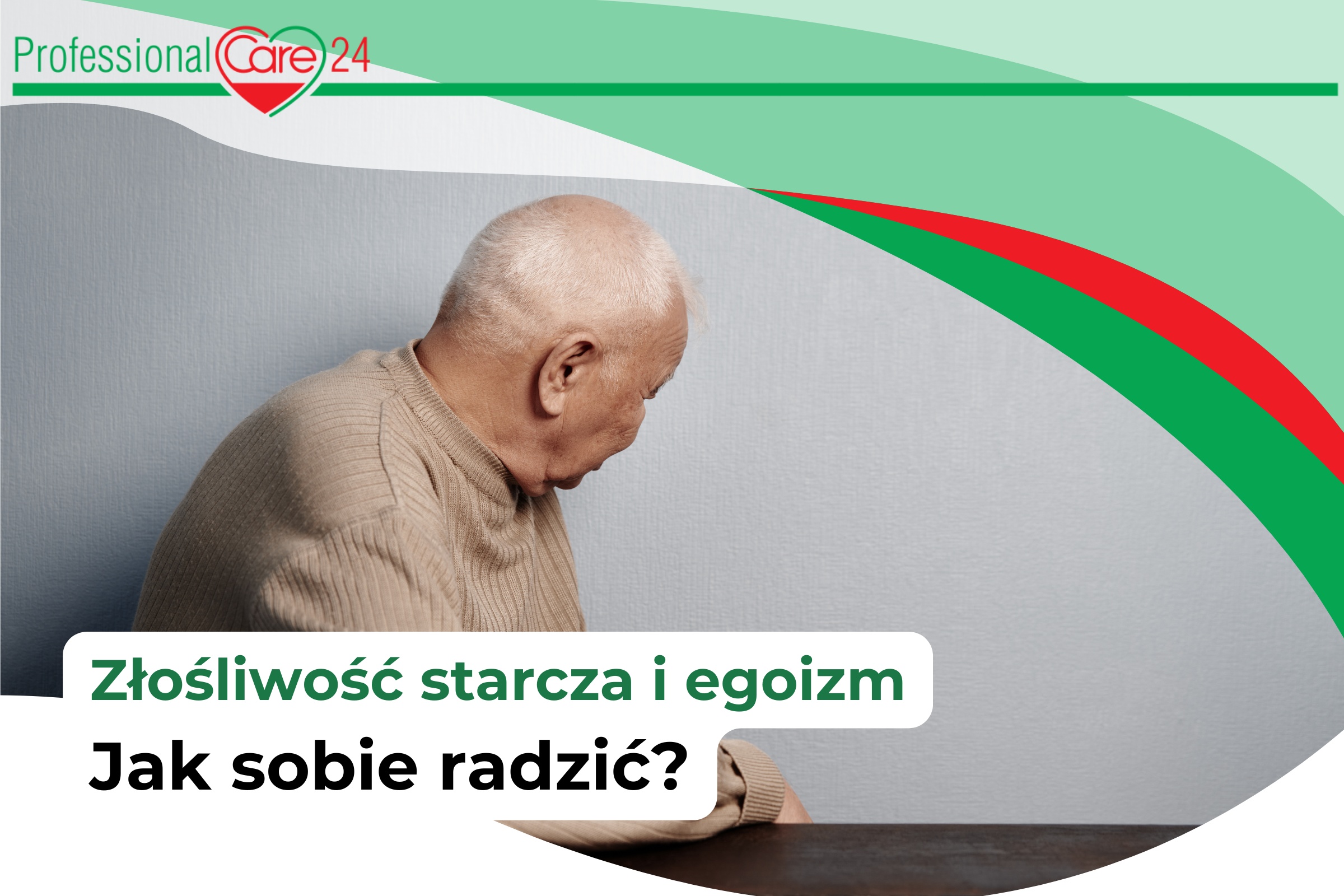 Senior odwraca głowę