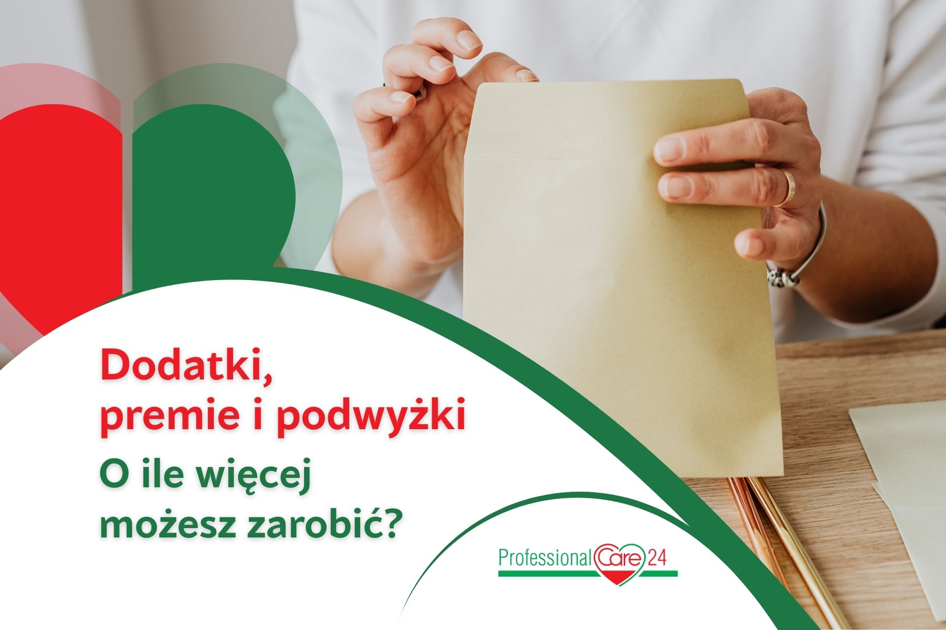 Opiekunka sprawdza wysokość otrzymanej premii zimowej